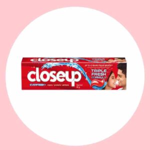 Closeup tooth paste